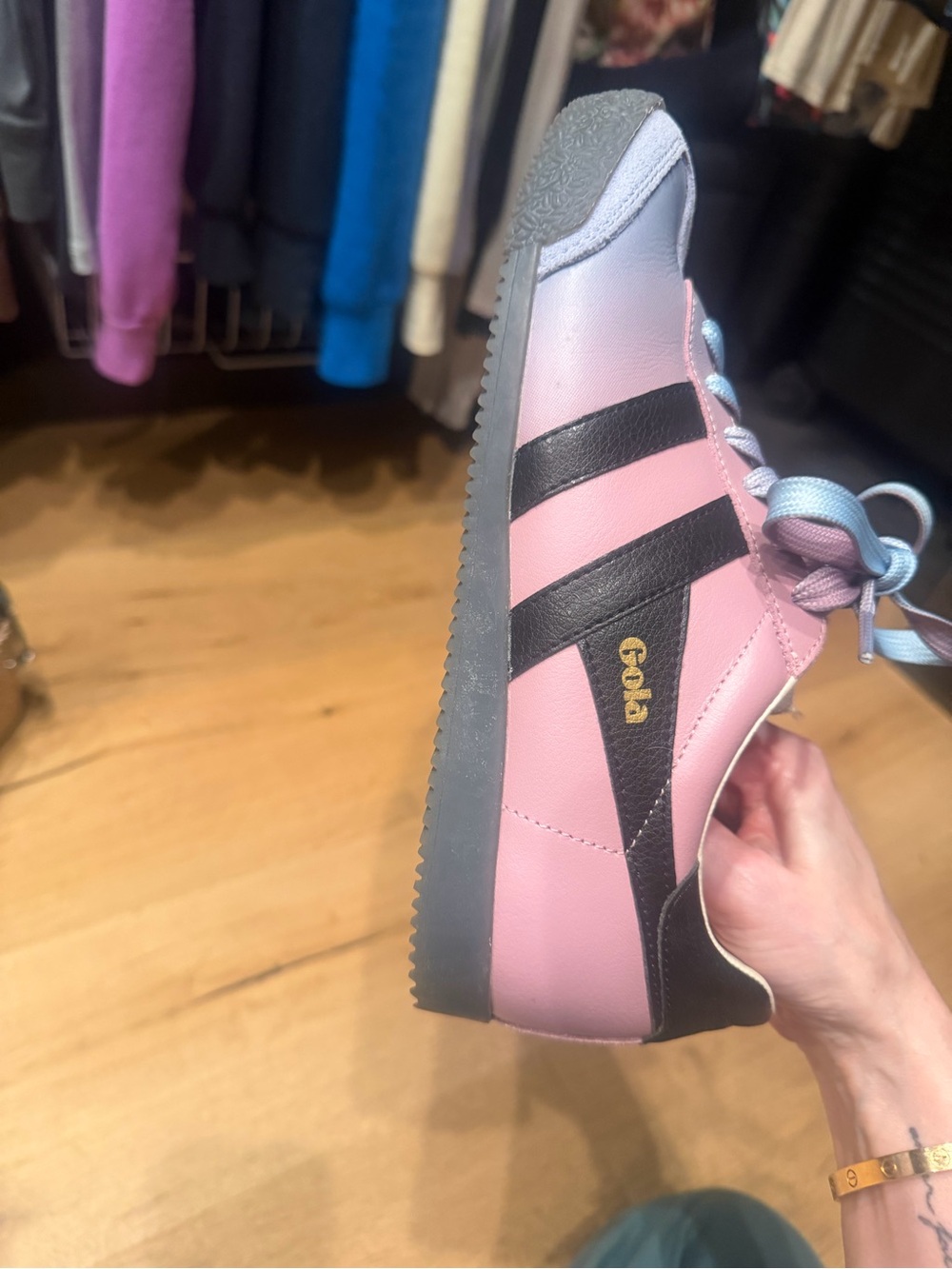 Gola Pink and Lavender Gradient Women's Sneakers ELAN OMBRE - Picture 2 of 9